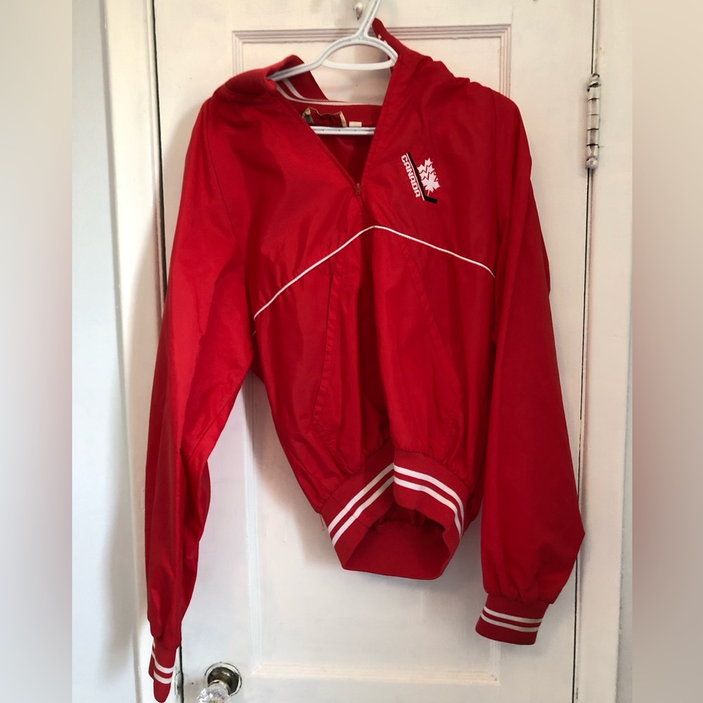VINTAGE “Large” Canadian Hockey jacket (fits like a small)